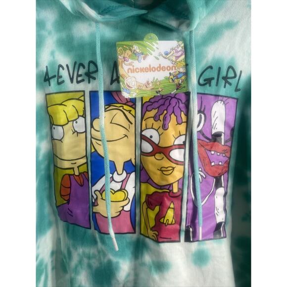 Nickelodeon 4ever A 90’s Girl Cropped Hoodie New Old Stock Juniors XL 54" Chest - Picture 2 of 12